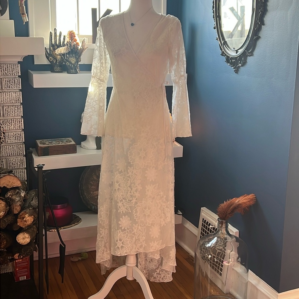Band of Gypsies White Sheer Boho Duster